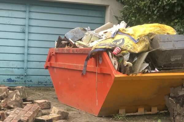 Small skip full of waste in Broadstairs, Margate